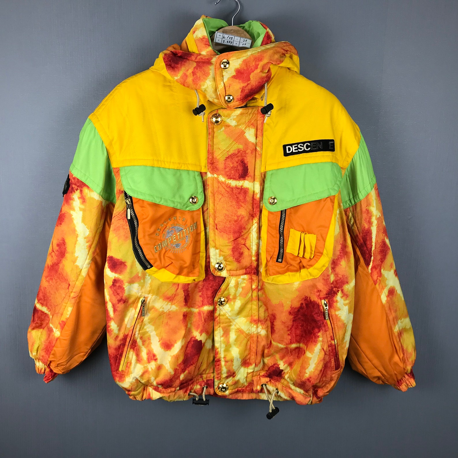 DESCENTE Ski Jacket Large Vintage 90s Descente Ski Wear Warmer Etsy