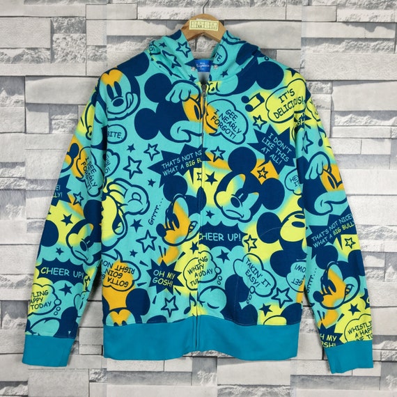 MICKEY MOUSE Hoodie Medium Vintage Mickey Mouse Zi