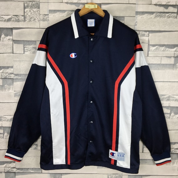 CHAMPION 90s Jacket Track Sweater Large Vintage Ch