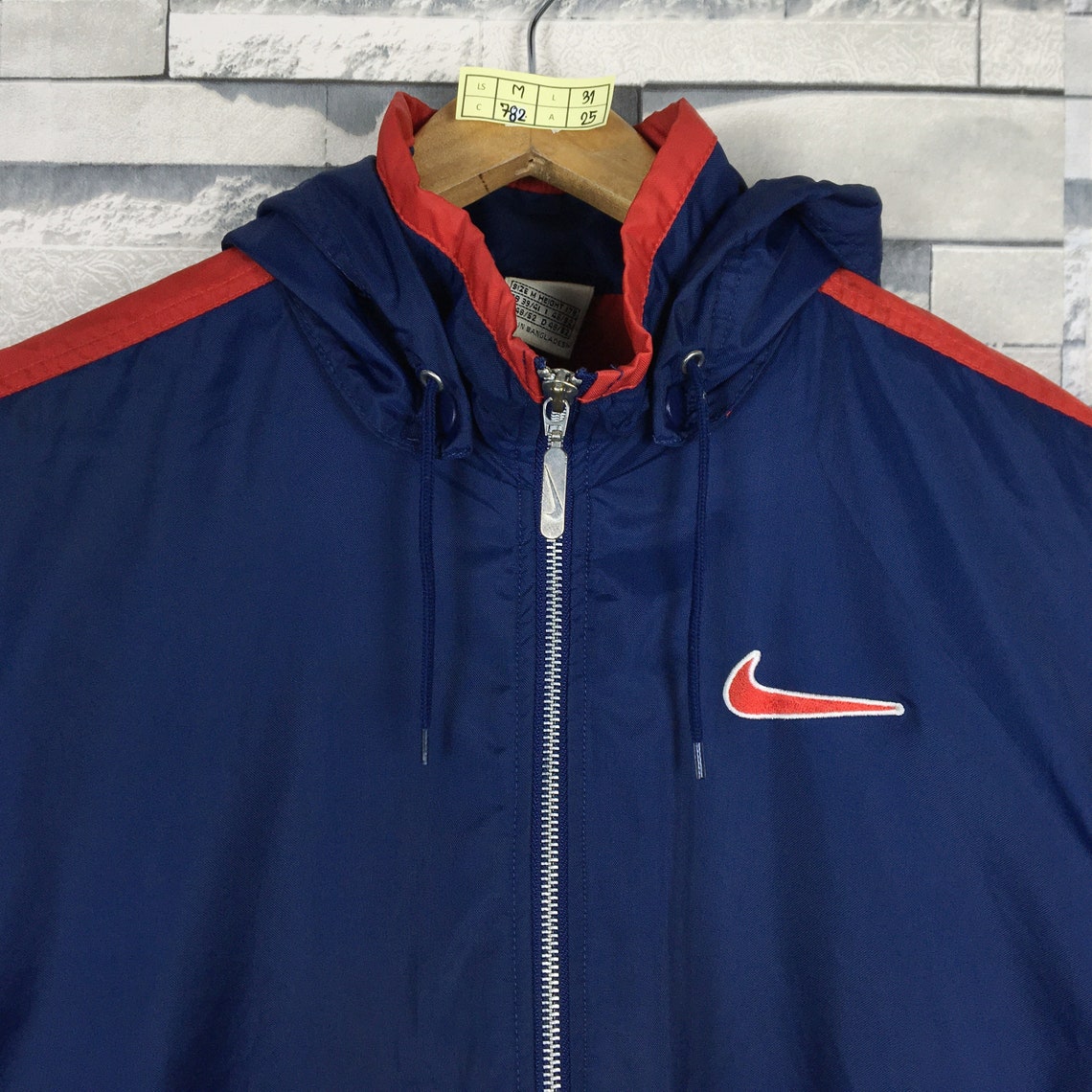 NIKE Light Parka Jacket Medium Vintage 90s Nike Swoosh Logo | Etsy