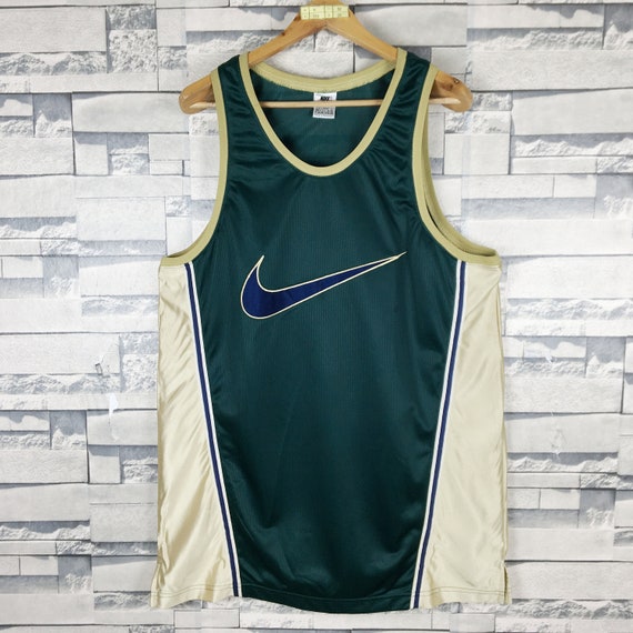 NIKE Swoosh Tank Top Jersey Large Vintage 90s Nike