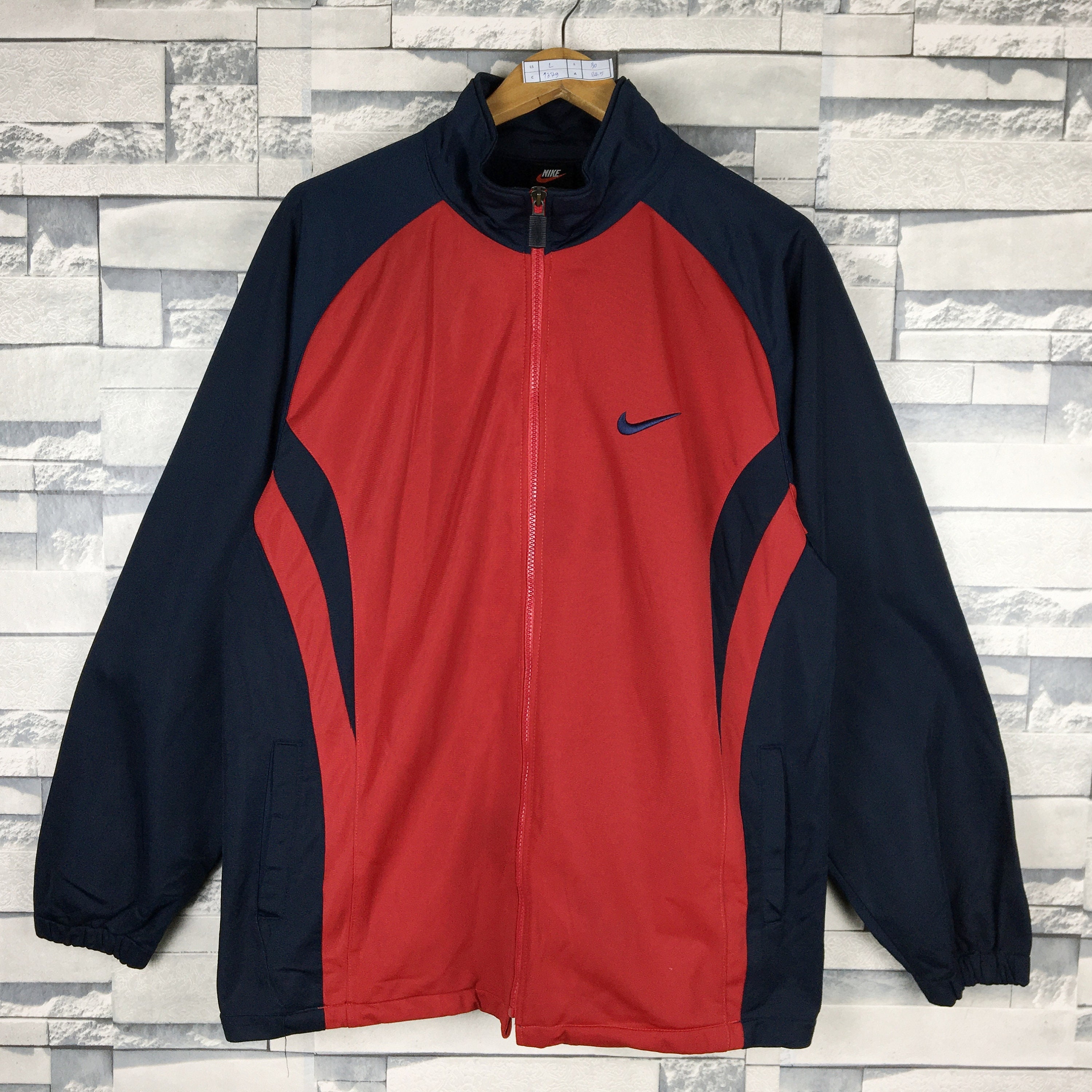 NIKE Track Jacket Large Vintage 90s Nike Swoosh Colorblock | Etsy
