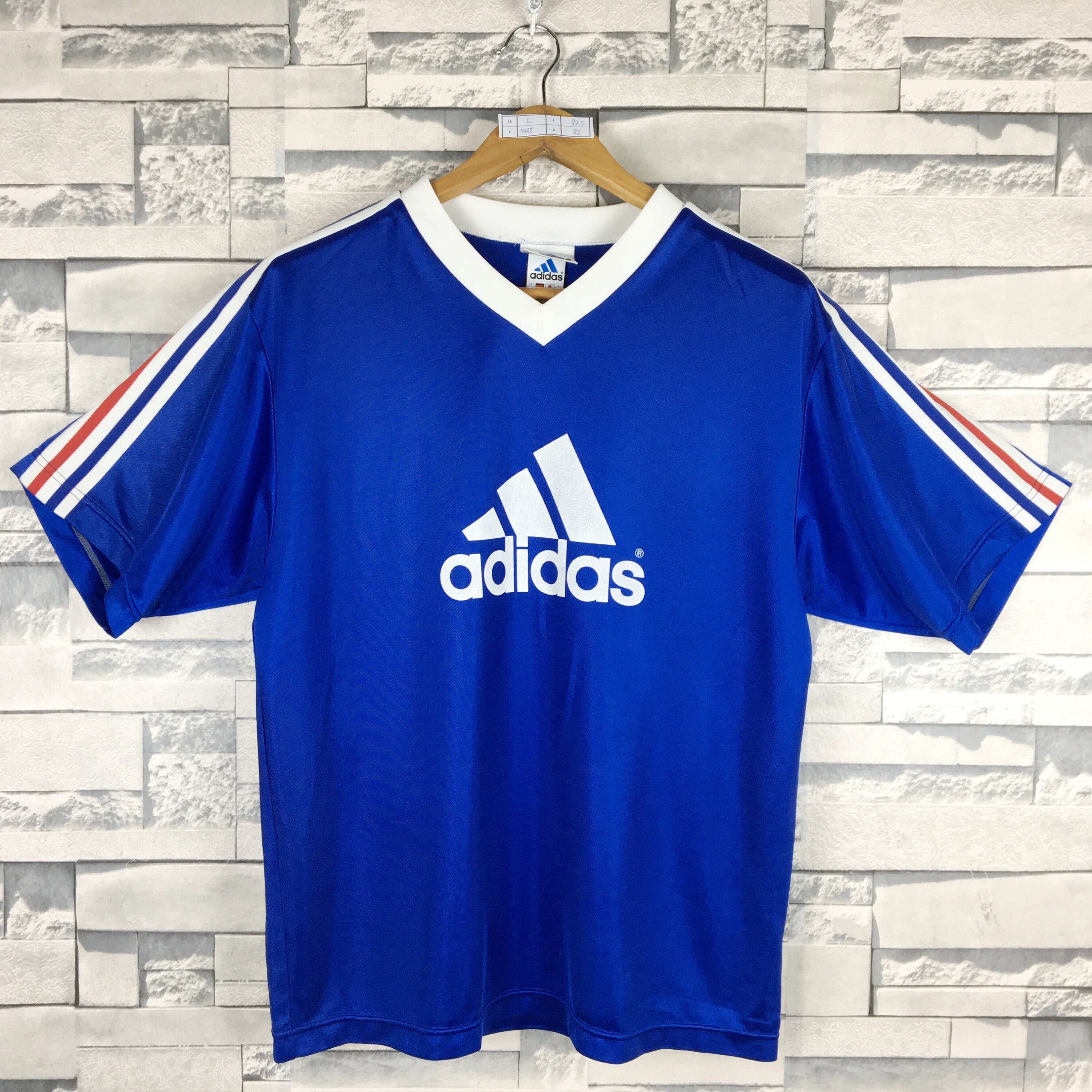 ADIDAS Jersey TShirt Large Vintage 90s Adidas Equipment Three Etsy