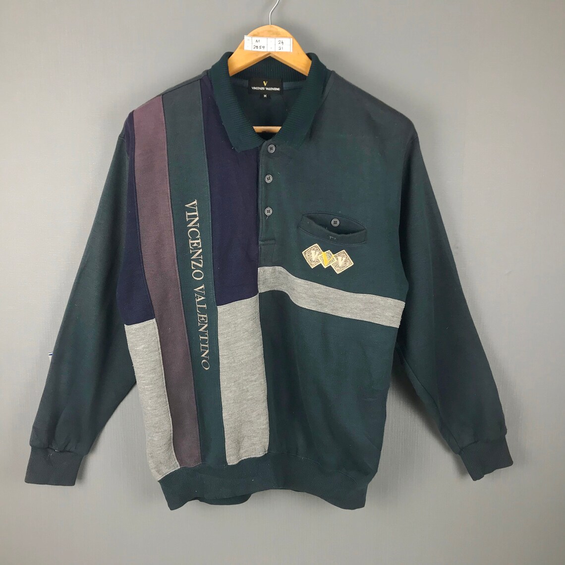 VINCENZO VALENTINO Italy Sweatshirt Medium Vintage 90s | Etsy