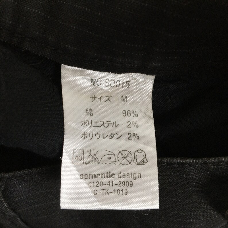 Semantic Design Cargo Pants Medium Vintage Japanese Brand Cargo Bondage Seditionaries Black Multi Pocket Size W32