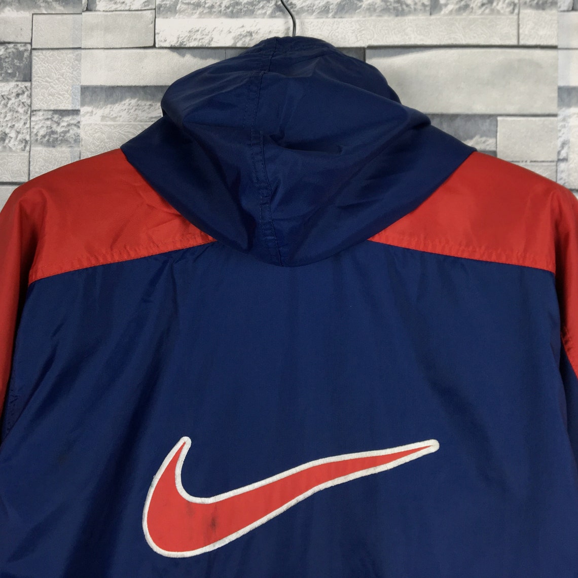 NIKE Light Parka Jacket Medium Vintage 90s Nike Swoosh Logo | Etsy