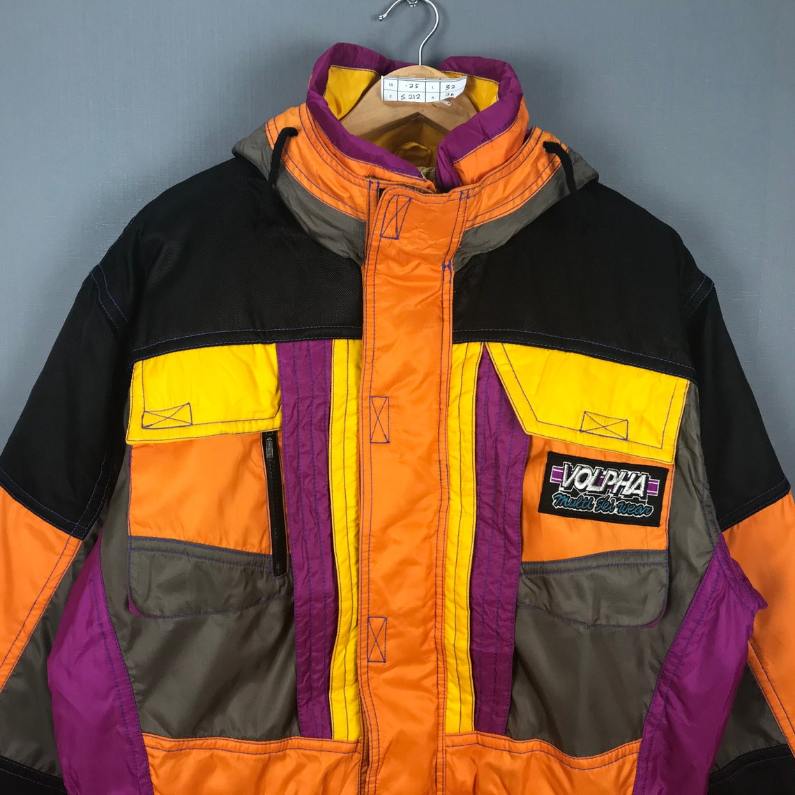 VOLPHA Ski Jacket Large Vintage 90s Volpha Ski Team Wear | Etsy