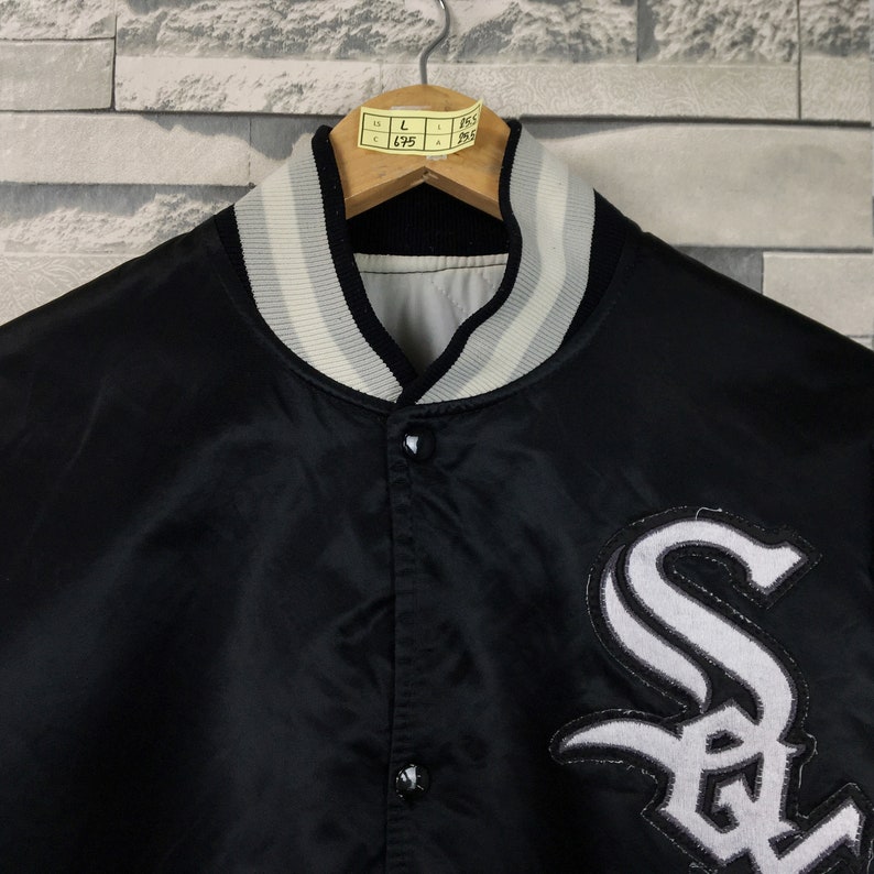 WHITE SOX Satin Jacket Large Vintage 90s Chicago White Sox MLB | Etsy