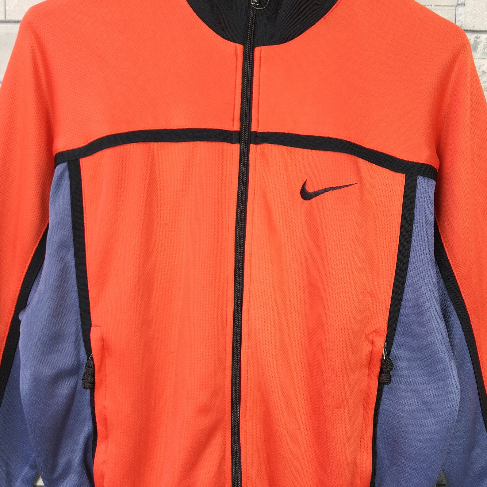 NIKE Track Jacket Medium Vintage 90s Nike Swoosh Colorblock Etsy