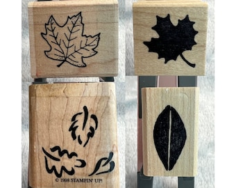 Mix and Match Leaf Rubber Stamps