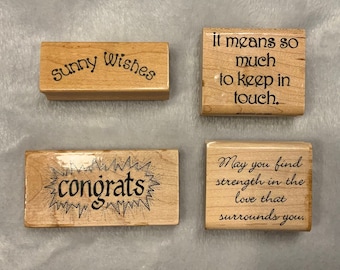 Mix and Match Greetings and Sentiments Rubber Stamps