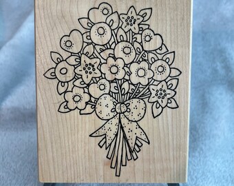 Flower Bouquet Rubber Stamp