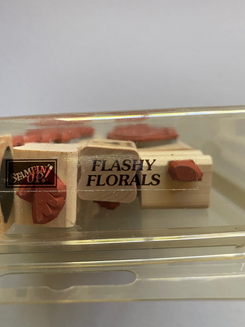 Set of 8 Stampin/' Up Flashy Florals Rubber Stamps