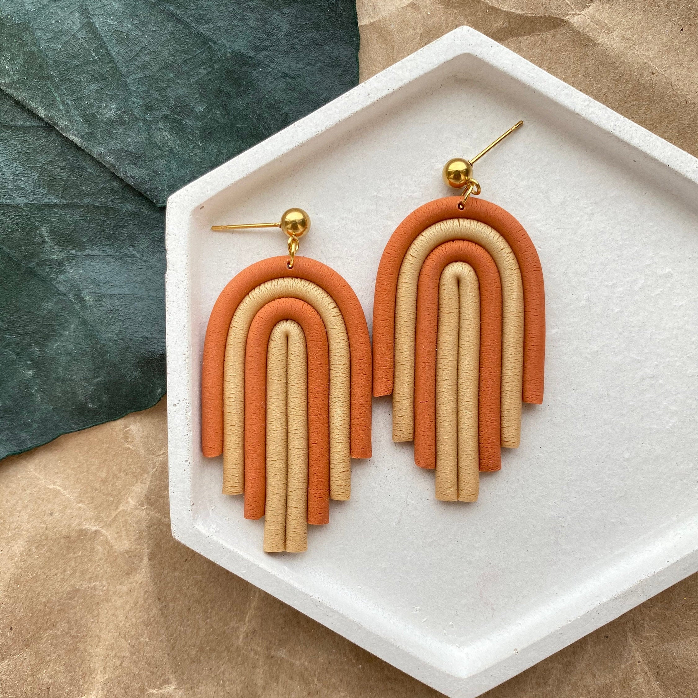 Dainty clay earrings Clearance