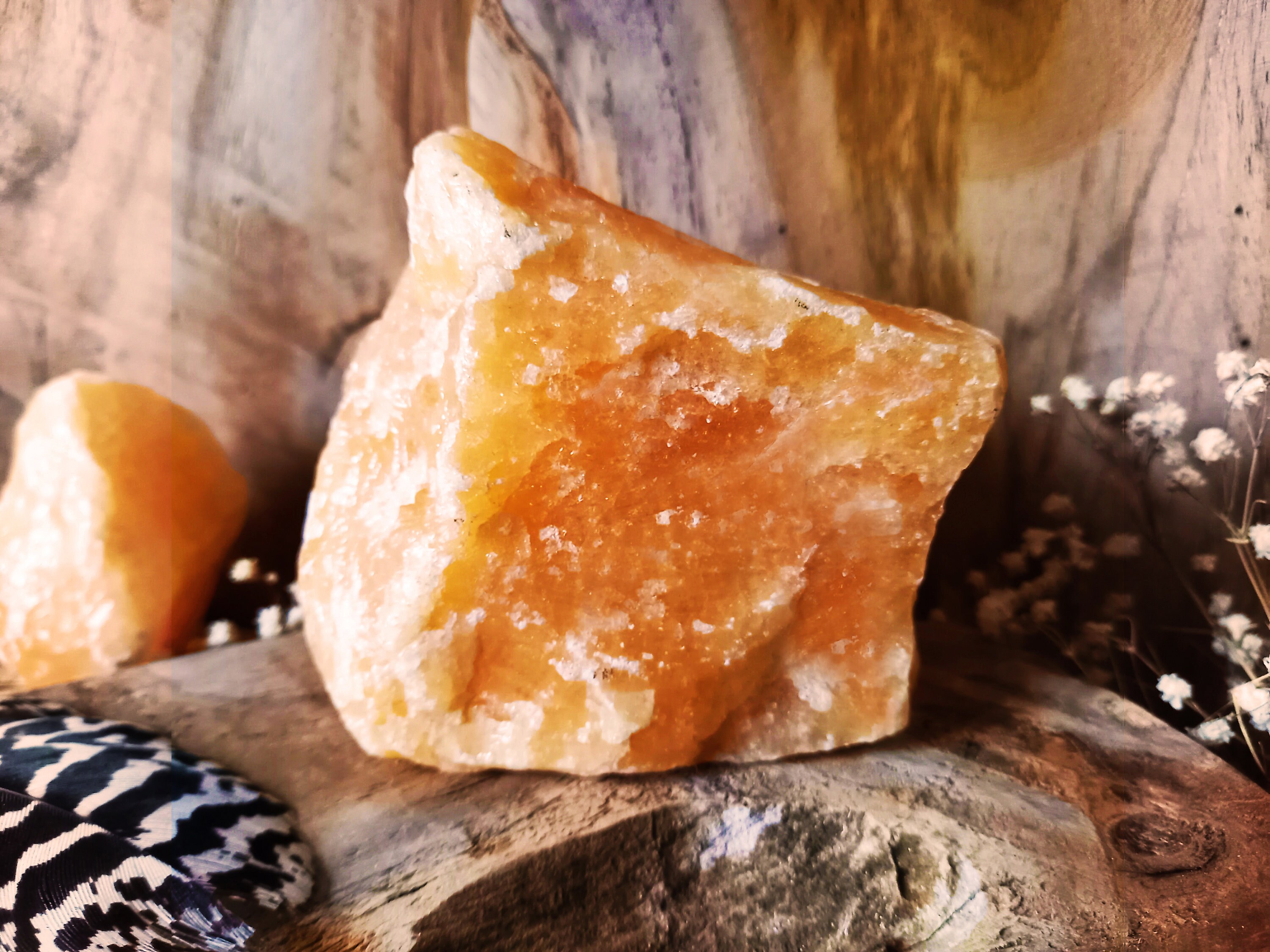 Bloc Brut de Calcite Orange | 500G
