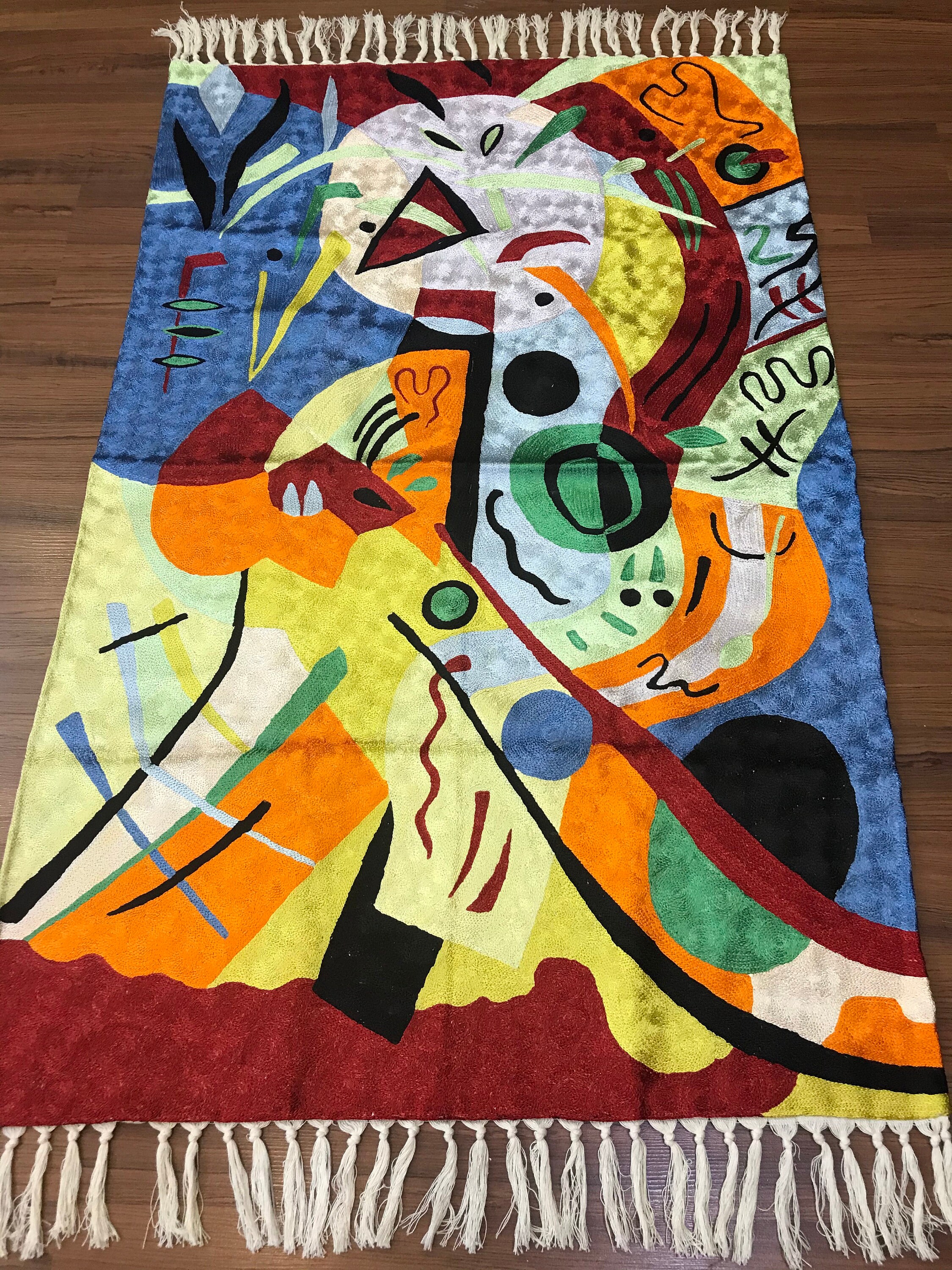 Beautiful Modern Art Rug Abstract Rug Floor Rug Hand Etsy