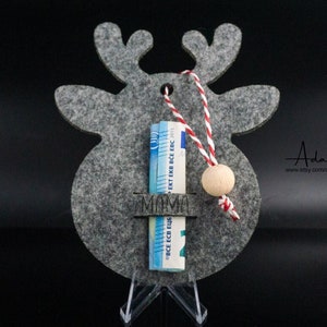 Cadeau d'argent de Noël en feutre I Cadeau de Noël I Père Noël I Joyeuses fêtes I Joyeux Noël I Étiquettes de Noël personnalisées