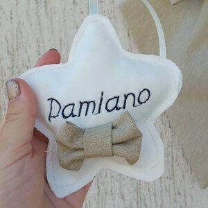 Fiocco nascita cerchio oro personalizzato tricotin baby feltro bambi leone koala orso elefante stelle bimbo bimba decorazione stanza design immagine 6