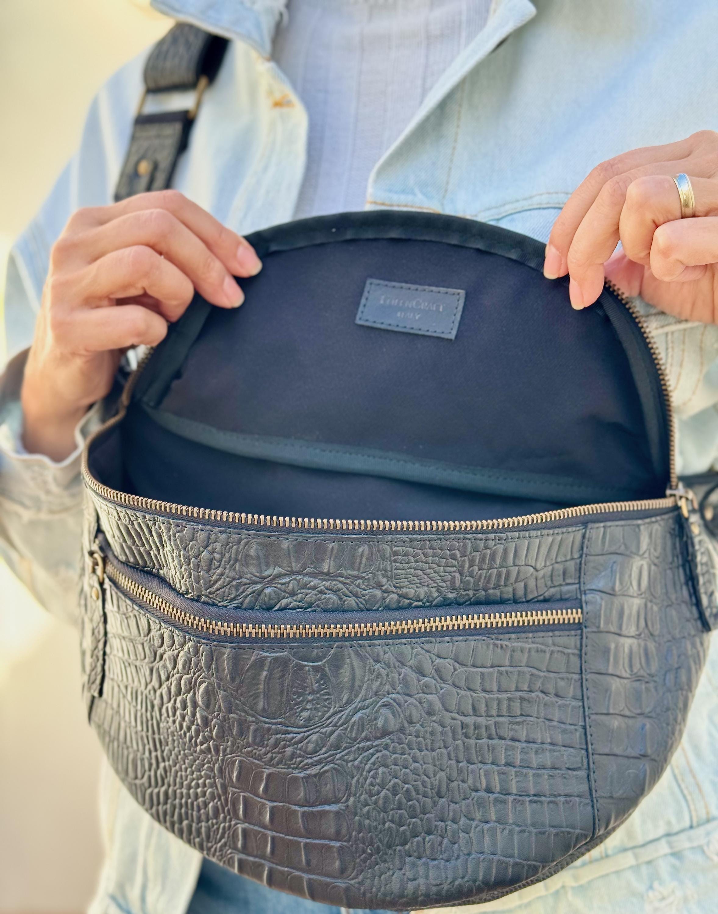 Borsa donna a tracolla interamente prodotta in italia, vera