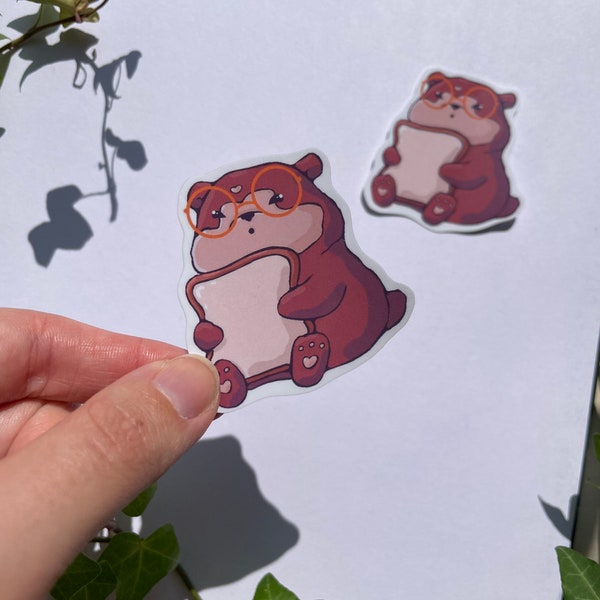 Beary Toast Vinylsticker Kawaii