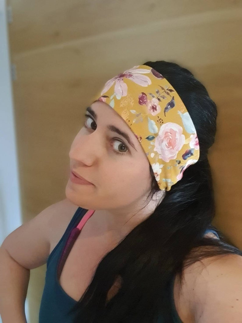Headband Knot Headband BIO Jersey GOTS Certified Flowers Flowers
