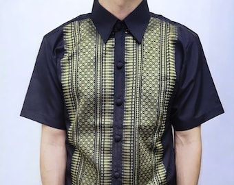 Thai Men Shirt/ Thai Men Dress Shirt/ Thai button down shirt/ Khmer men shirt/ Lao men shirt/ More Colors