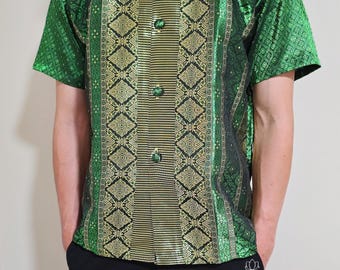 Thai Men Shirt | Thai Men Dress Shirt | Thai Button Down Shirt | Khmer Men Shirt | Lao Men Shirt | More Colors