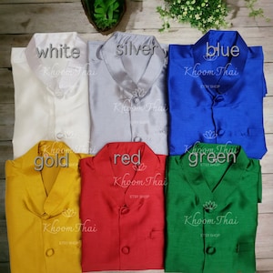 Thai Men Shirt | Thai Men Dress Shirt | Thai Button Down Shirt | Khmer Men Shirt | Lao Men Shirt | More Colors | PLUS SIZES