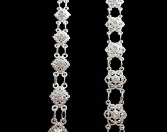 Silver Crossbody chain/Sangwan/Thai Jewelry/Thai wedding Jewelry set- chut thai /Thai Khmer jewelry/Thai crossbody chain