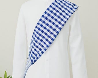 Lao Khmer Checkered Sabai: Traditional Men's Waist Cloth