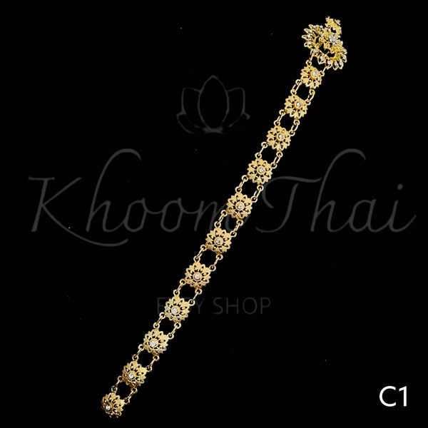 Gold Crossbody chain/Sangwan/Thai Jewelry/Thai wedding Jewelry set- chut thai /Thai Khmer jewelry/Thai crossbody chain