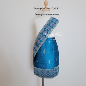 Lao Girl Traditional Clothing Set | Kids Sinh & Pah Biang | Children’s Lao Outfit | Lao Girl Skirt with Pah Biang | Ready to Wear Set