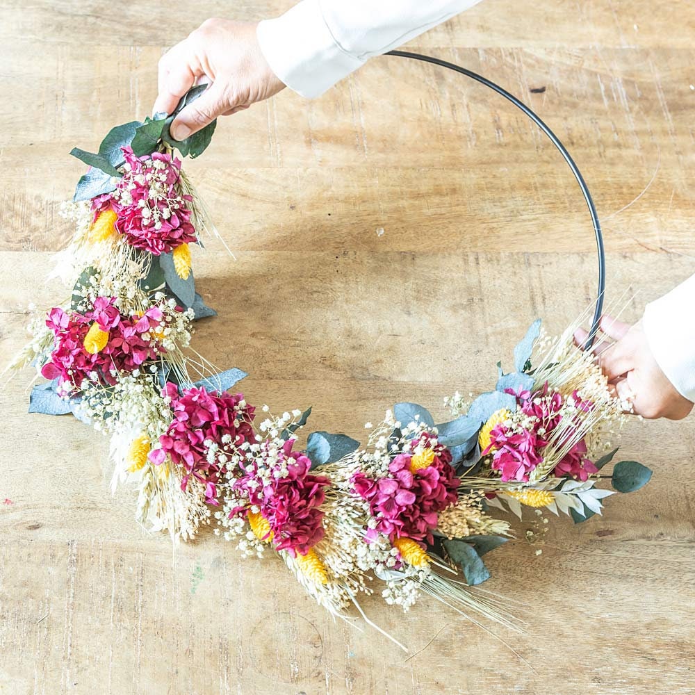 Couronne Murale de Fleurs Séchées Héloïse