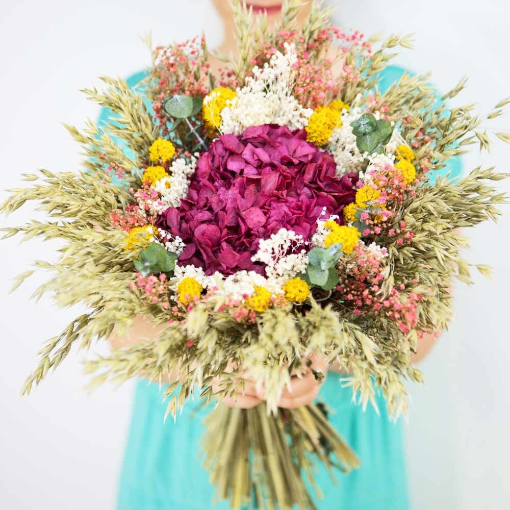 Bouquet de Fleurs Séchées Xxl avec Fleur d'hortensia