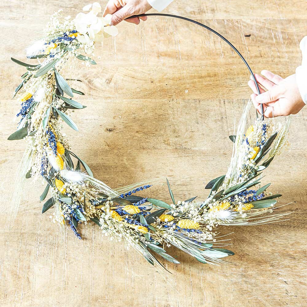Couronne Murale en Fleurs Séchées Hugo