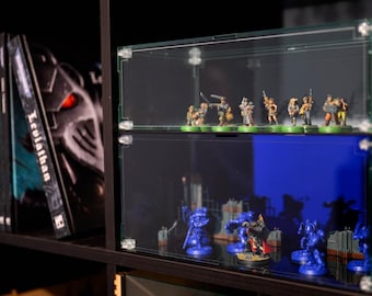 Wargaming Miniature Display Stand | Clear Acrylic Shelf for Miniatures | Kallax-Compatible Laser Cut Organizer - Digital Design File