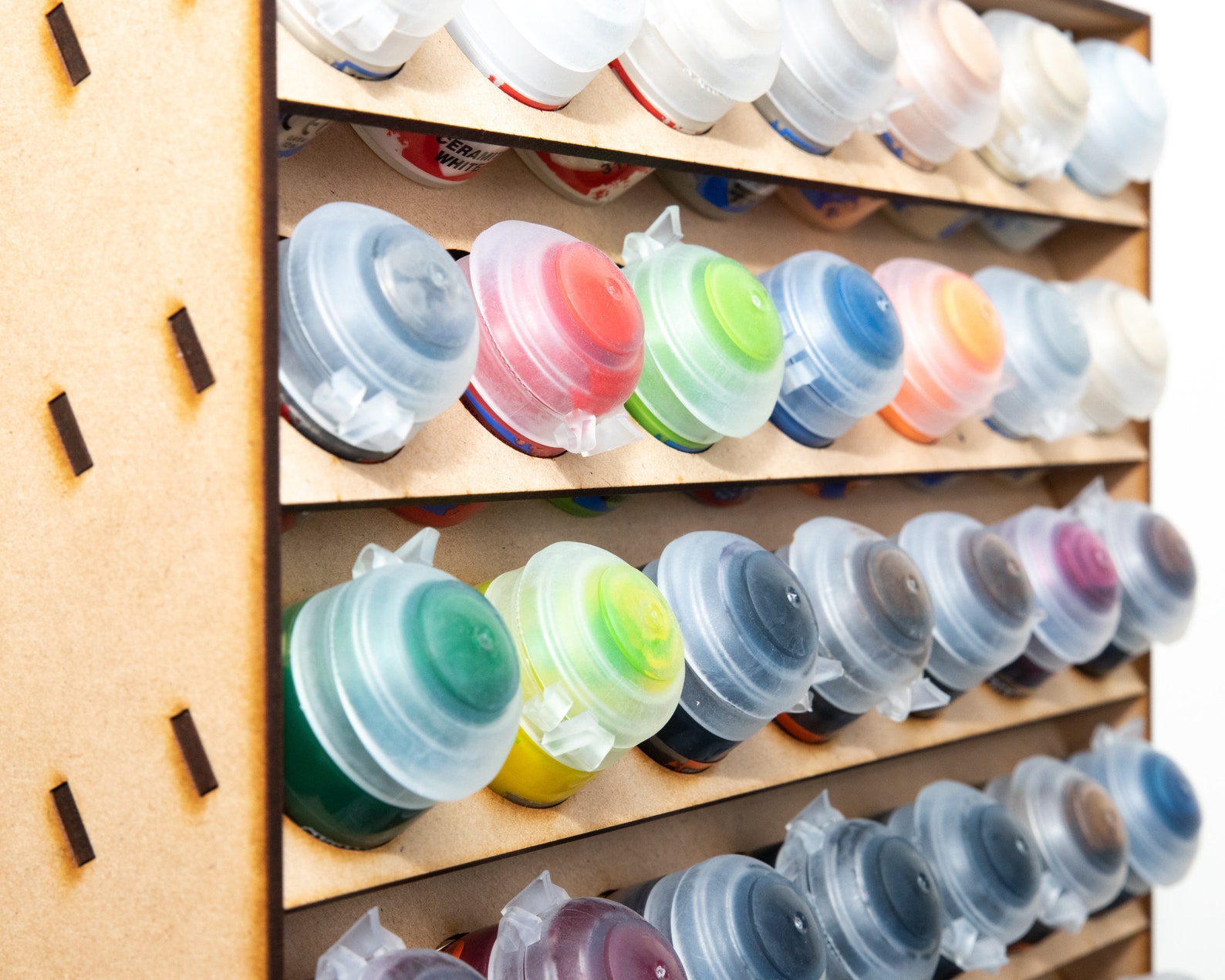 MDF Paint Rack System for Citadel and Vallejo Paints - Fits 35 or 50 ...