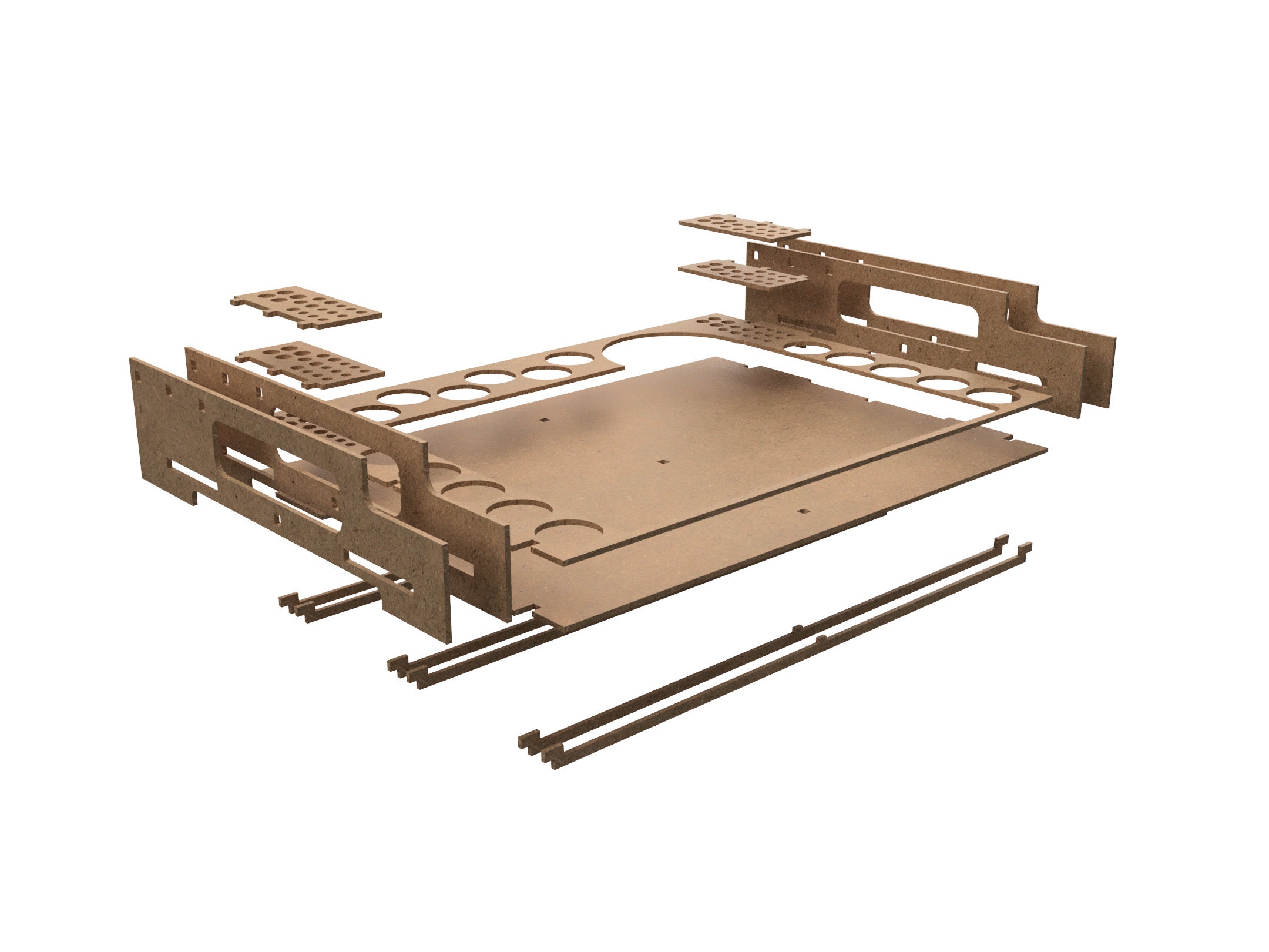 MDF Paint Rack System for Citadel and Vallejo Paints Fits 35 or 50