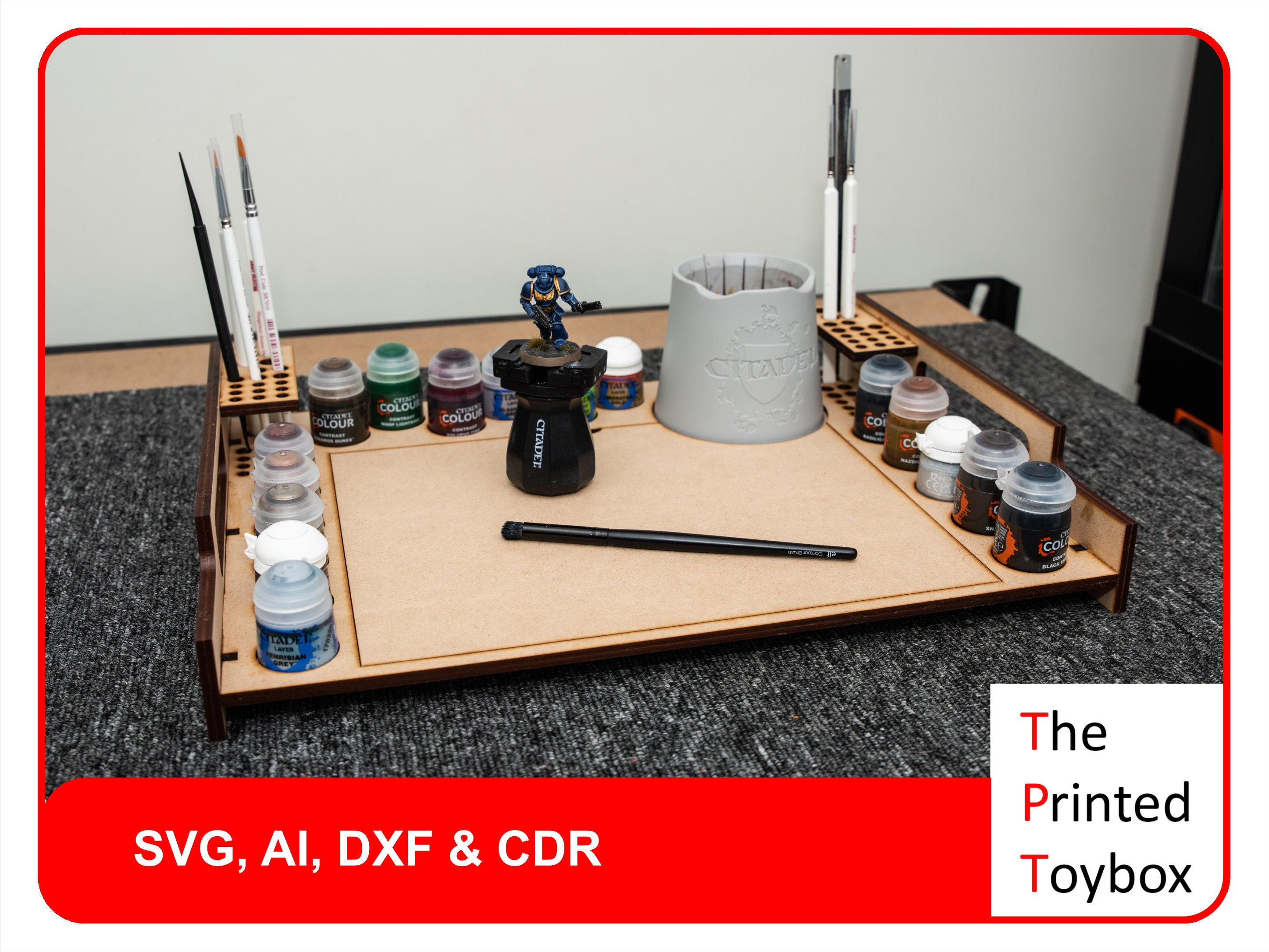 MDF Paint Station for Citadel Paints With Optional Cutting Mat - Etsy