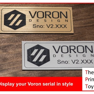 Voron serial number plate - Display with pride!