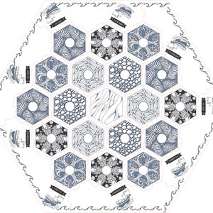 Hex game with borders - High quality laser cut file in multiple formats