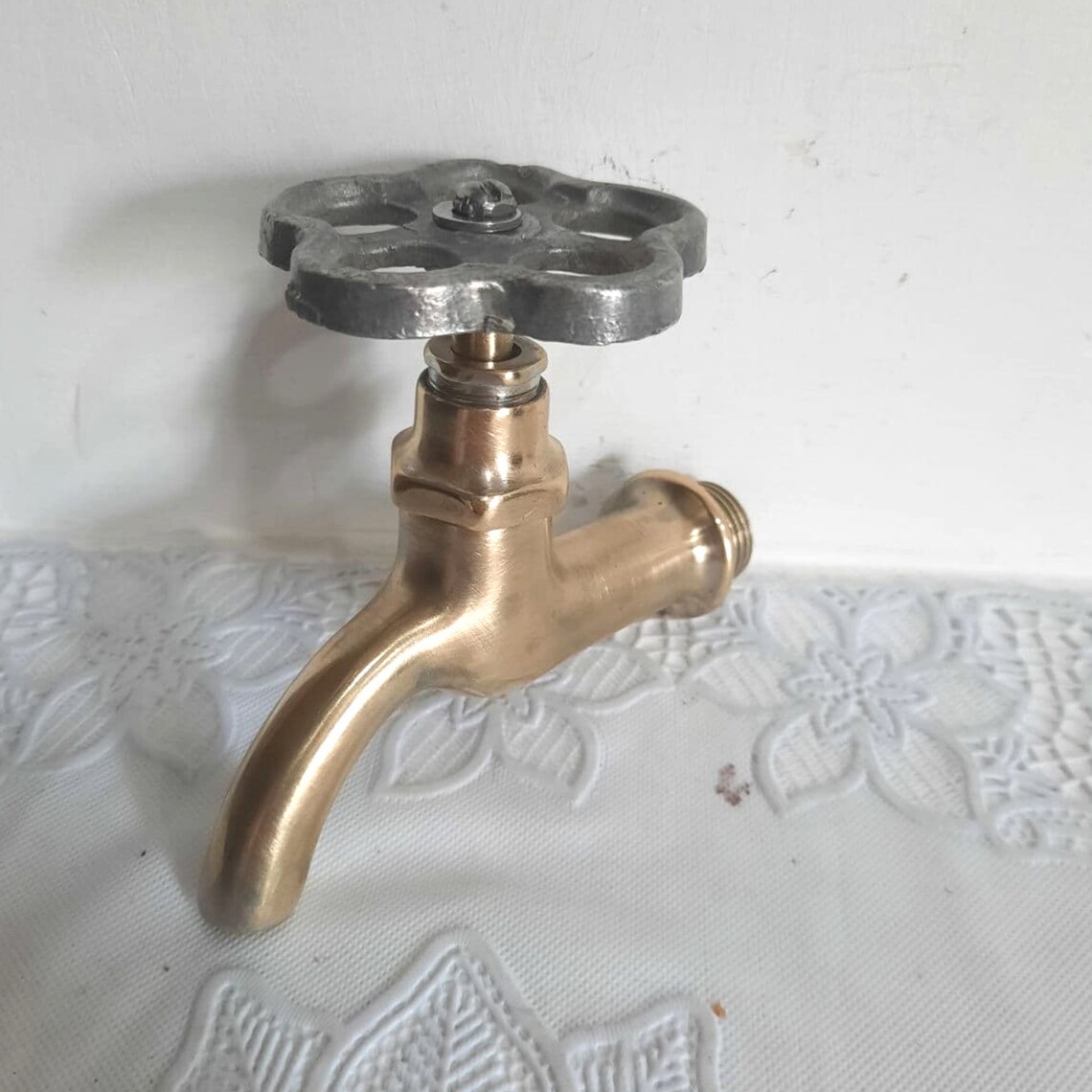 Antique brass water valve. Soviet antique water valve. Etsy