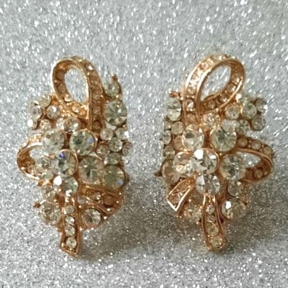Bridal earrings ,Clear crystal earrings,Crystal ea