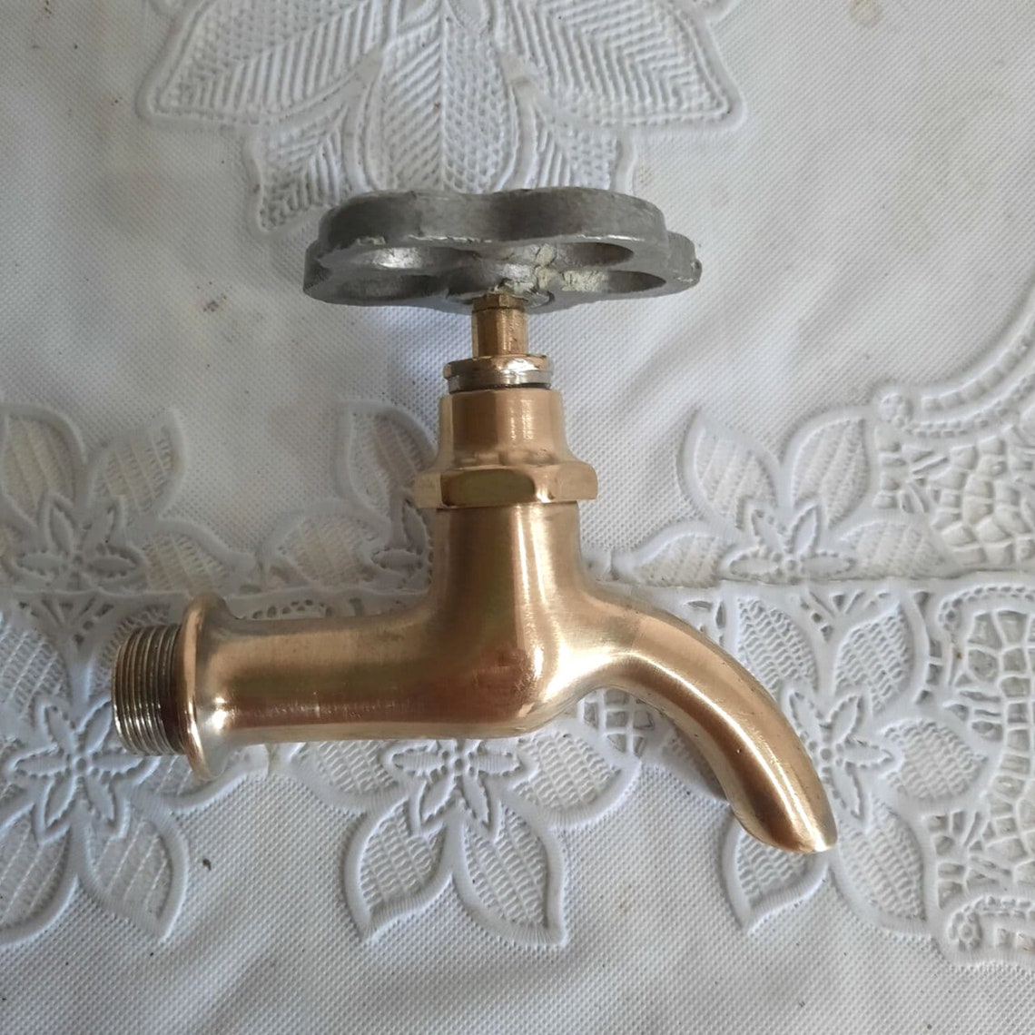 Antique brass water valve. Soviet antique water valve. Etsy