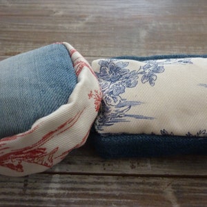 Fabric soaps in toile de jouy and jeans