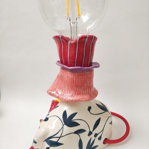 Ceramic lamp, lamp, lighting, ceramic figure image 4