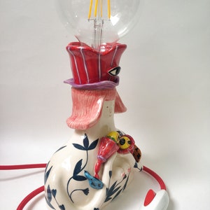 Ceramic lamp, lamp, lighting, ceramic figure image 3