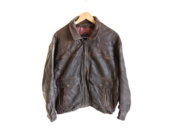 Vintage Time & Tide Leather Flight Jacket