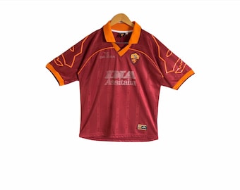 Maglia Totti AS Roma 2001-2002 Calcio Jersey Vintage De Rossi Fransceso Rome 
