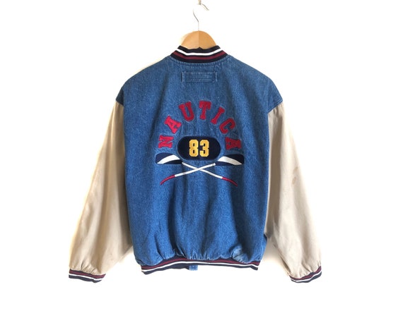 Vintage NAUTICA 83 Big Logo Denim Jacket